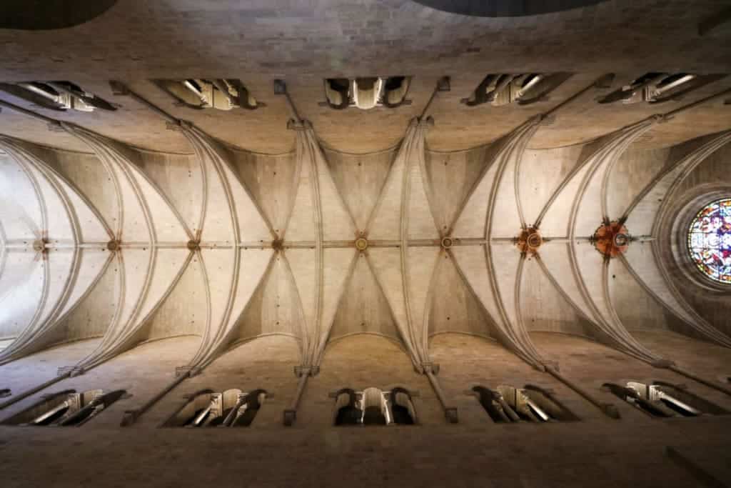 The ceiling of Girona's cathedral