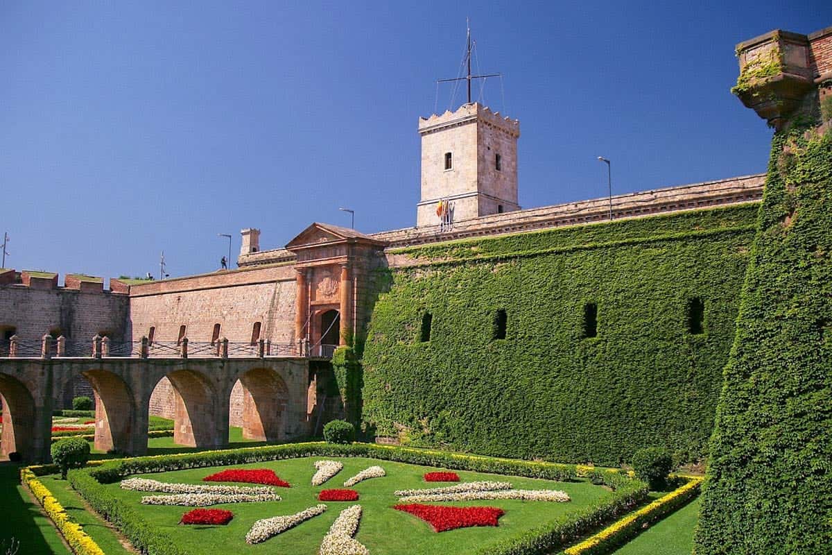 Montjuïc's Castle, located in one of the natural spots in Barcelona