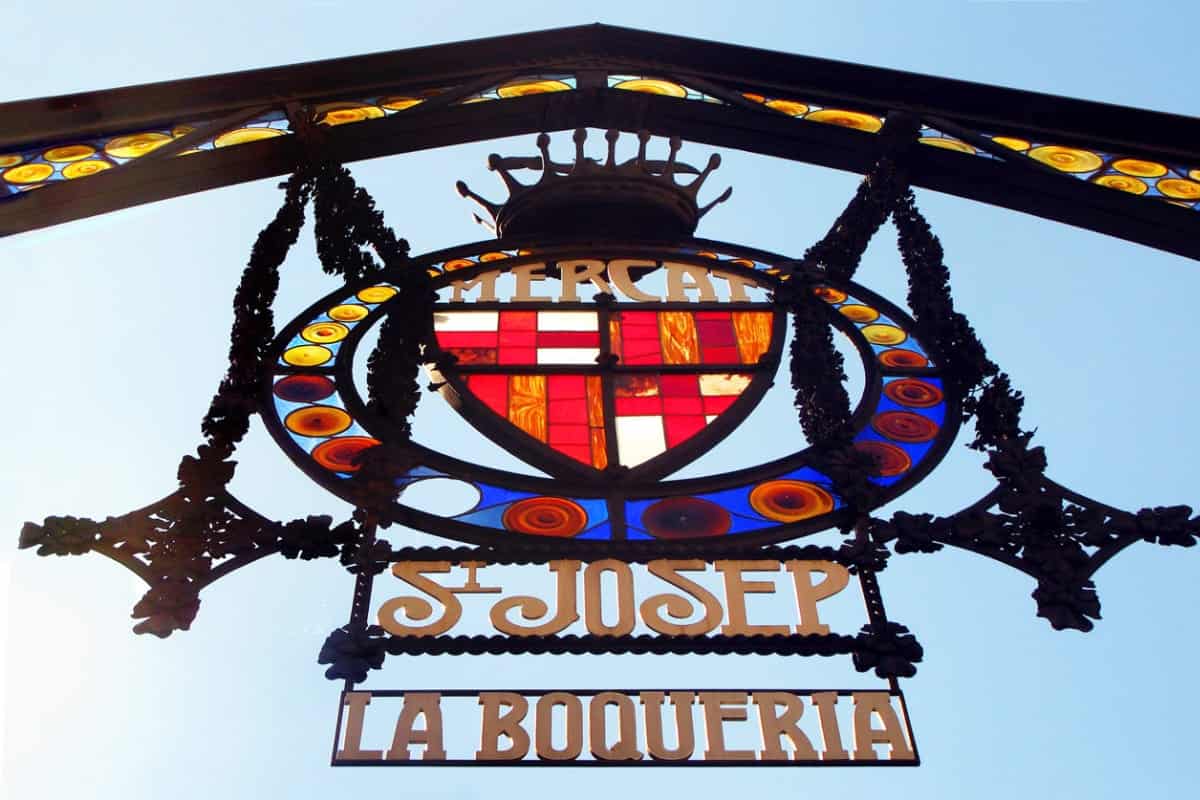 The logo of the La Boqueria market