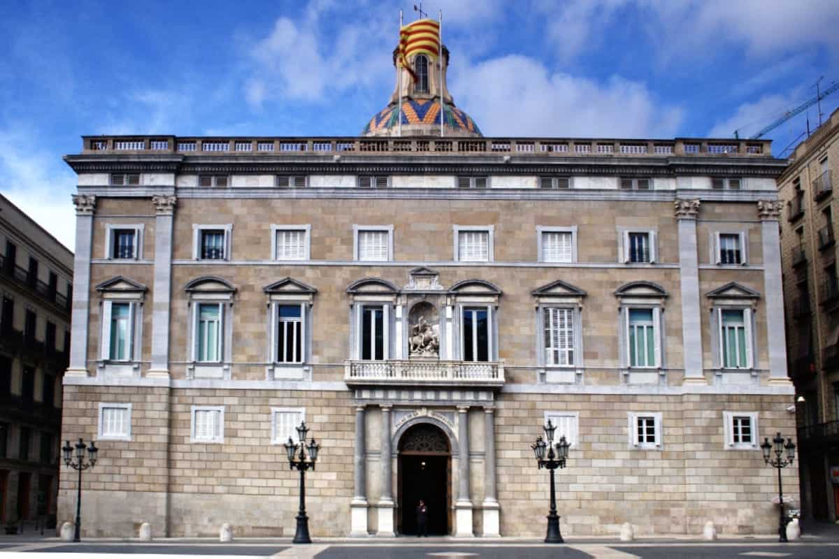 The facade of the Palau Generalitat