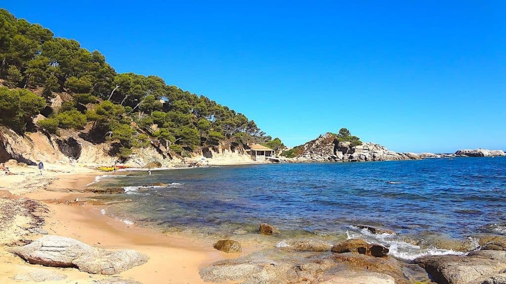 The cove Cala Cap de Planes, one of the most beautiful beaches in Girona