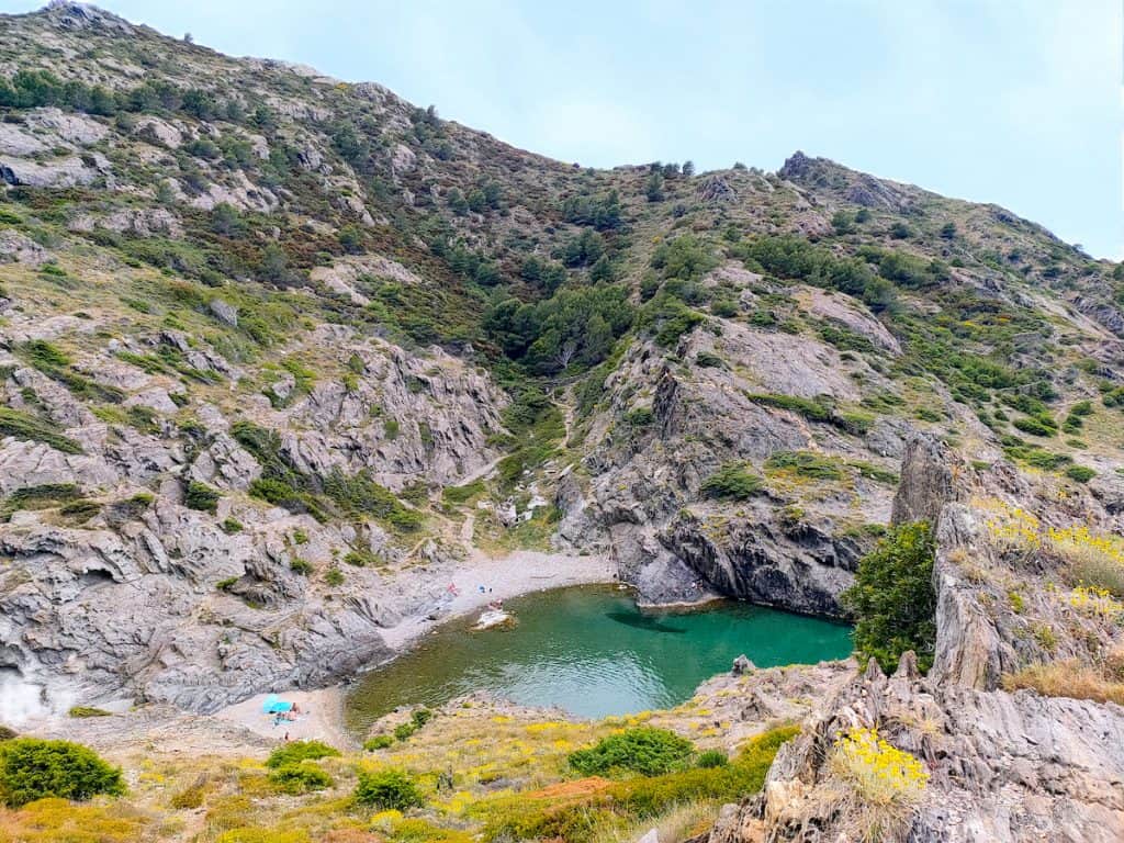 Cala Fornells in Port de la Selva, one of the many beautiful beaches in Girona