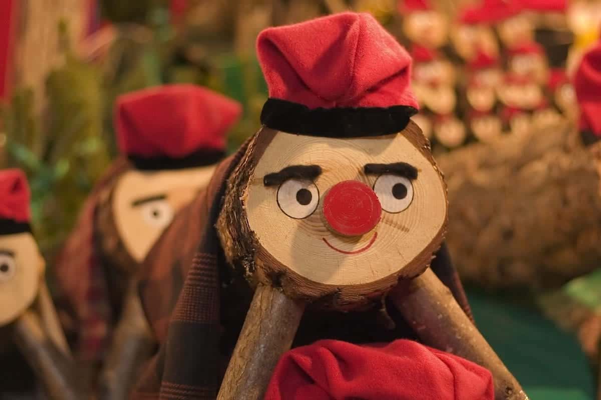 Caga Tió in Fira del Tió de Solsona, one of the Christmas markets celebrated near Barcelona