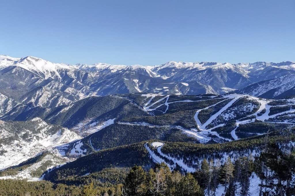 The ski resort of Pal in Andorra