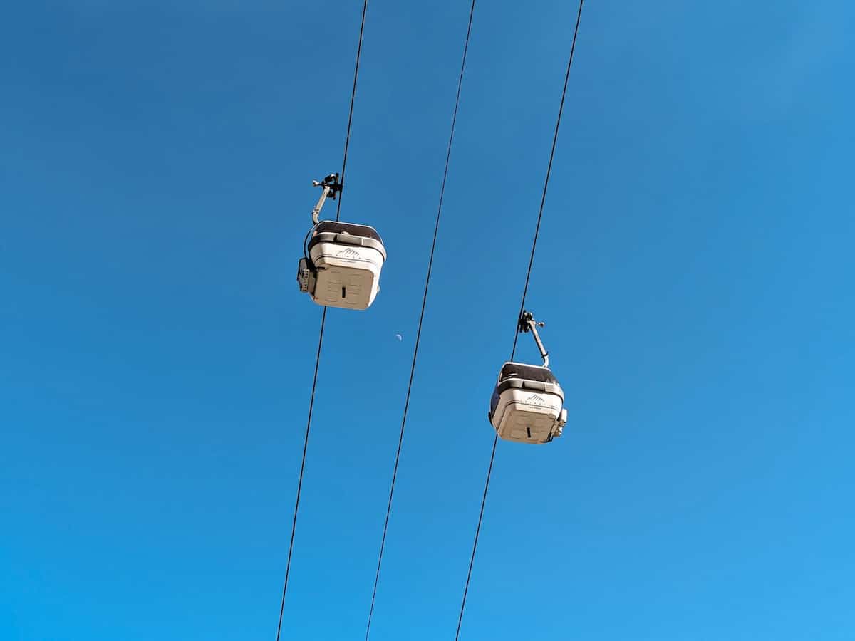 Gondola lift that goes to Arinsal, one of the ski resorts in Andorra