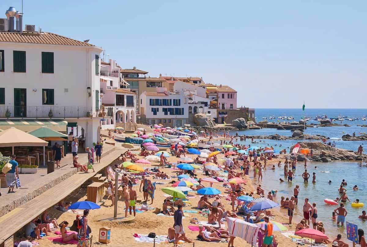 One of Costa Brava's beaches in summer