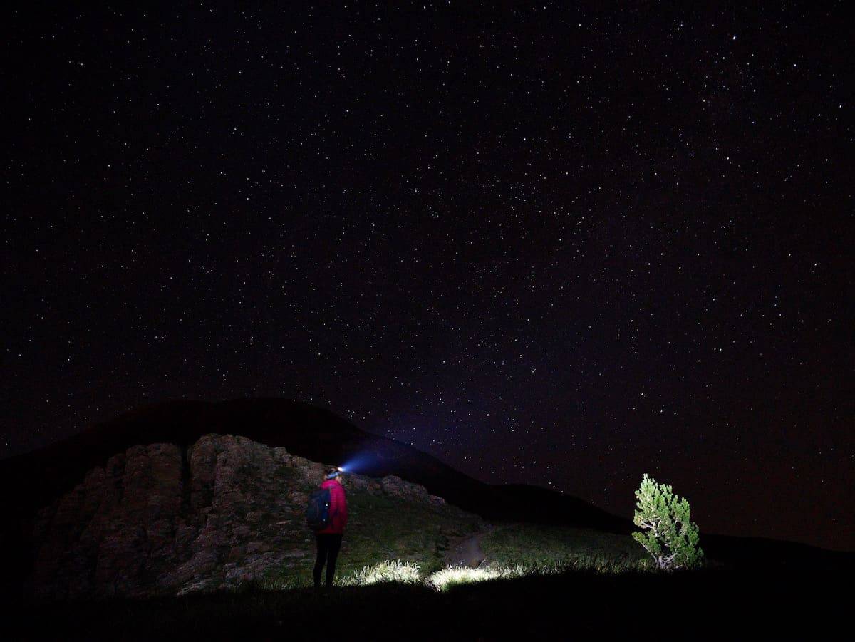 Hiking the Casamanya peak (Andorra) at night