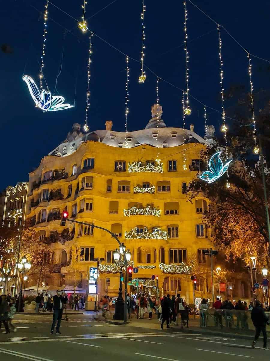 Christmas lights in Passeig de Gràcia (Barcelona)