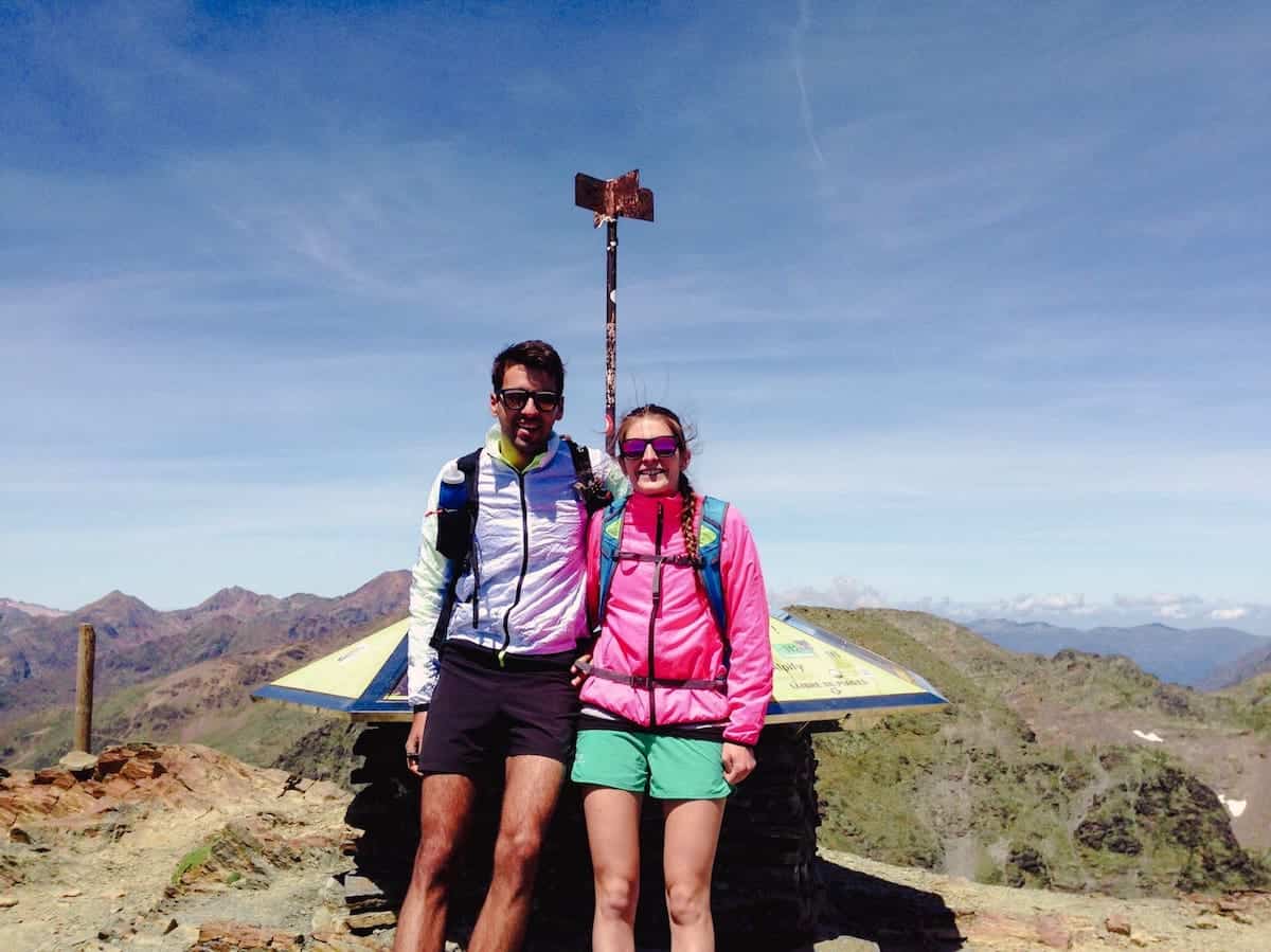 Two hikers at the Comapedrosa summit