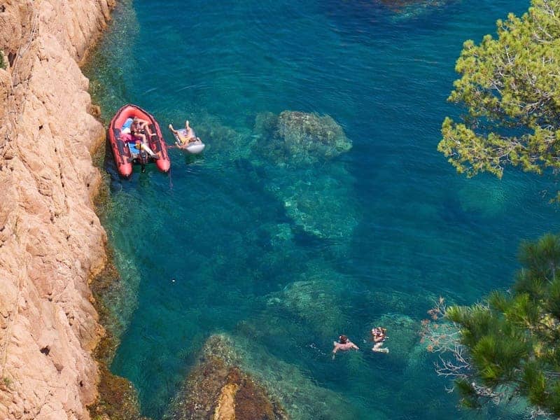 People chilling in the Costa Brava