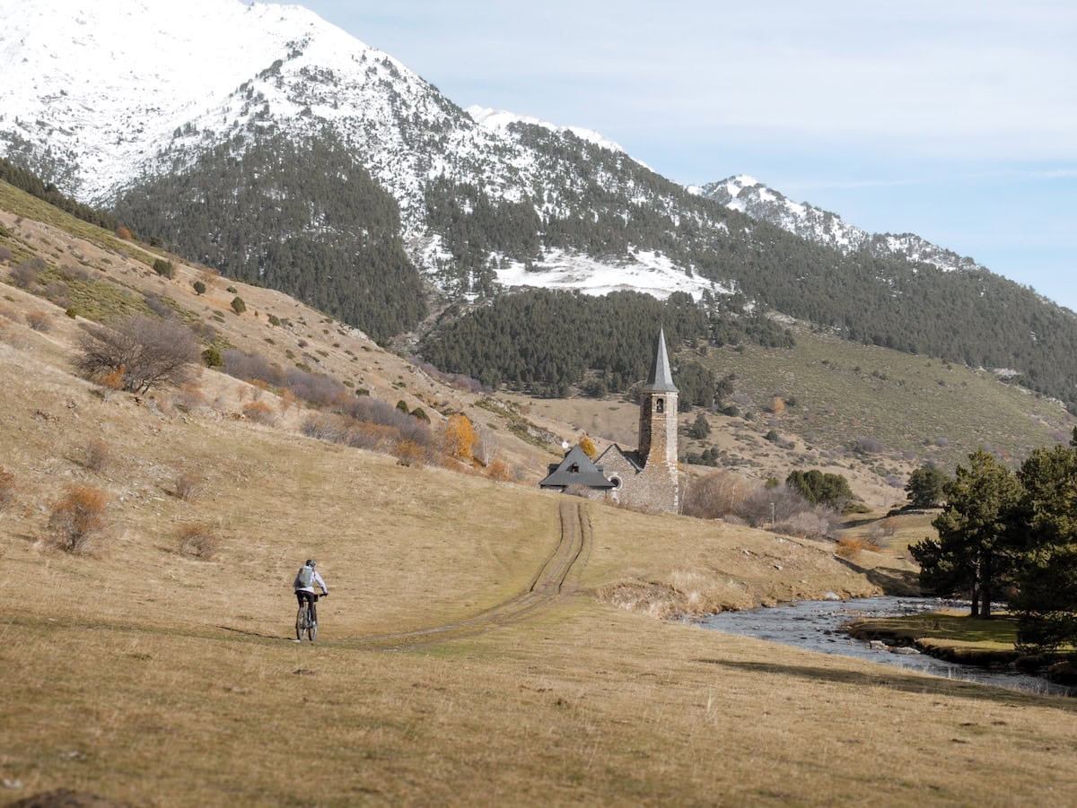 A person cycling to Montgarri Sanctuary