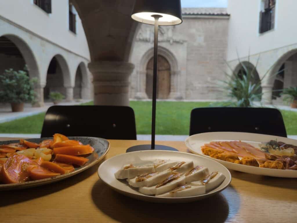 Dinner at the cloister of the sanctuary Virgen de la Fuente