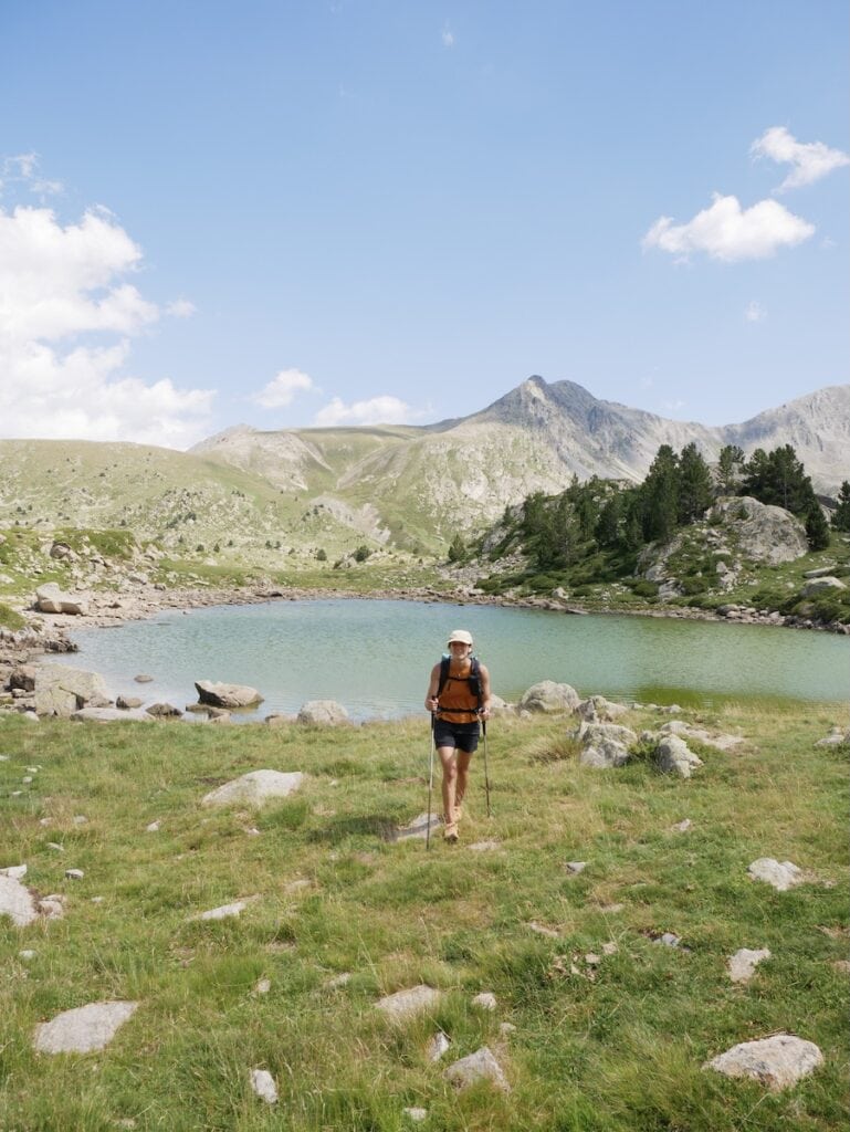 Passing by Estany de la Bova while hiking Coronallacs