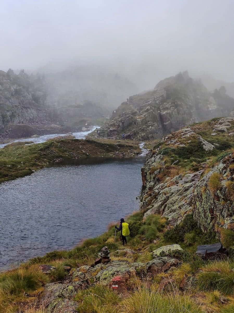 Rain and fog on the third stage of La Porta del Cel