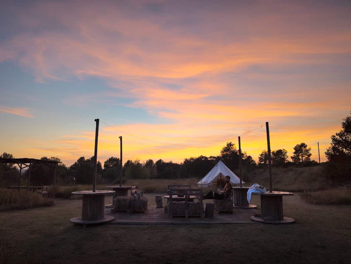 A beautiful sunset at Forest Days