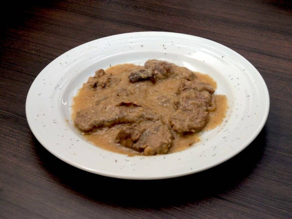 Fricandó, a typical Catalan meat dish