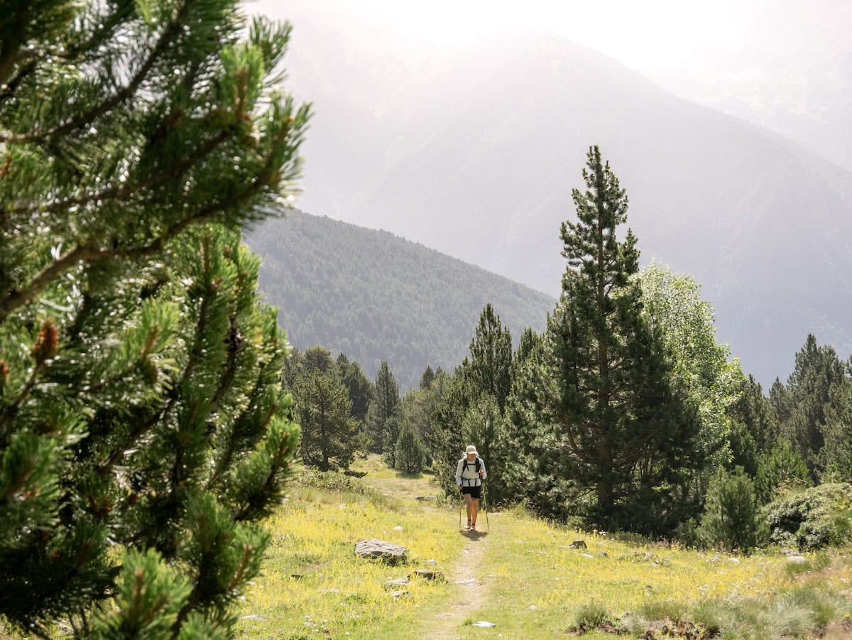 Hiking to the Angonella Lakes during the Coronallacs route