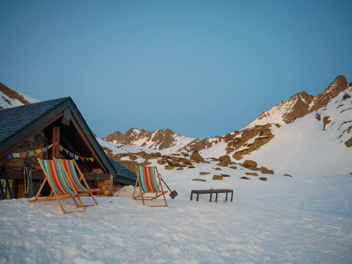 Juclar mountain hut (Andorra) in winter