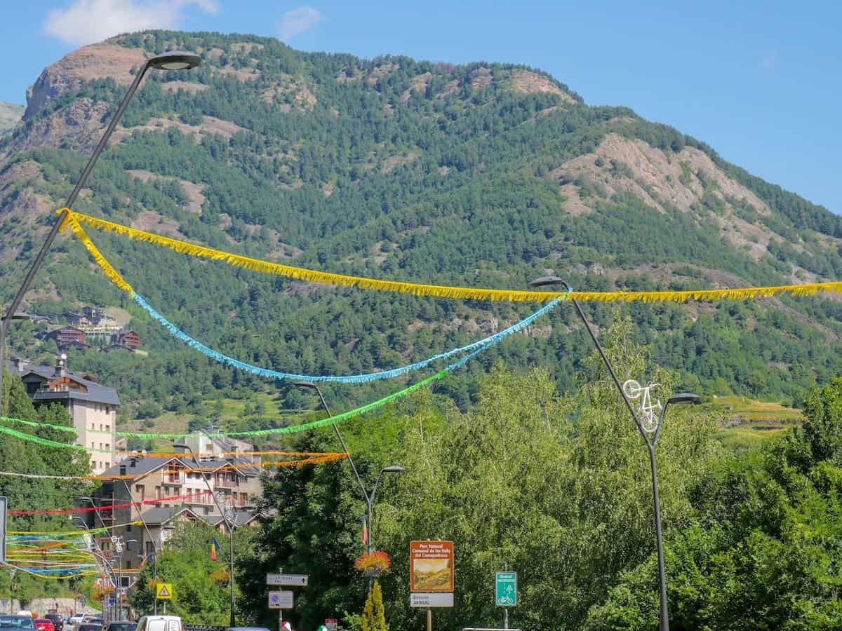 Decorations in La Massana village during summer