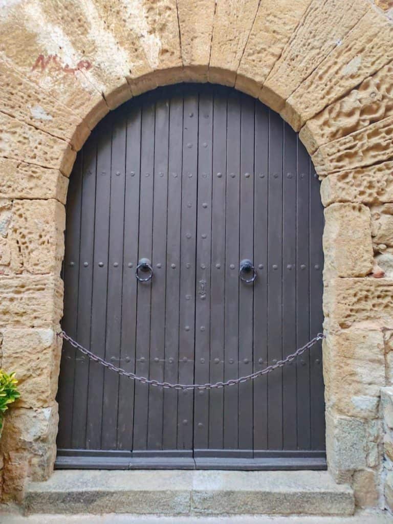 A medieval door in Pals