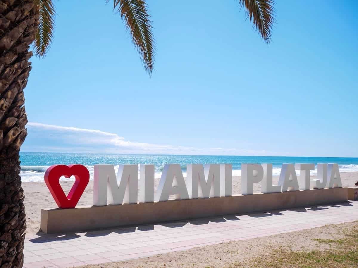 I love Miami Platja sign