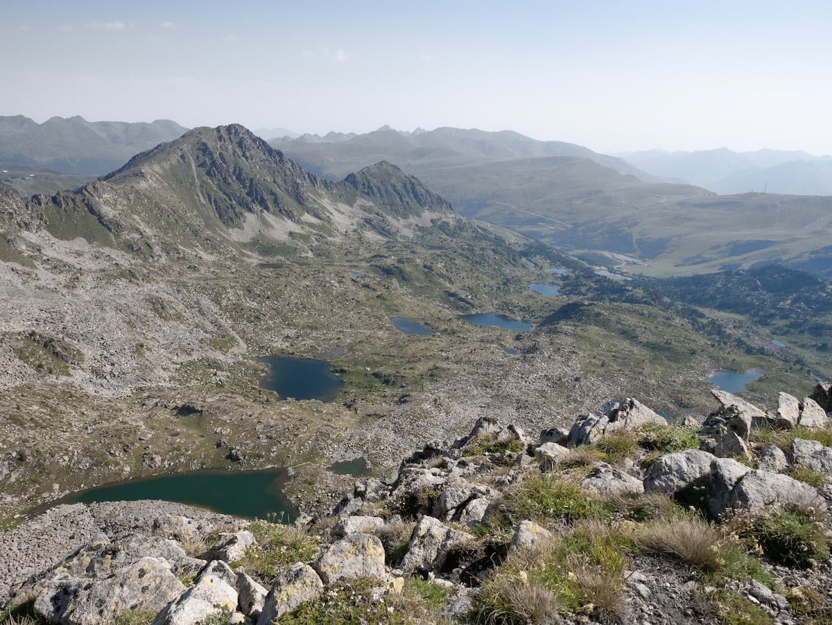 Views of Pessons Lakes from Pessons Peak