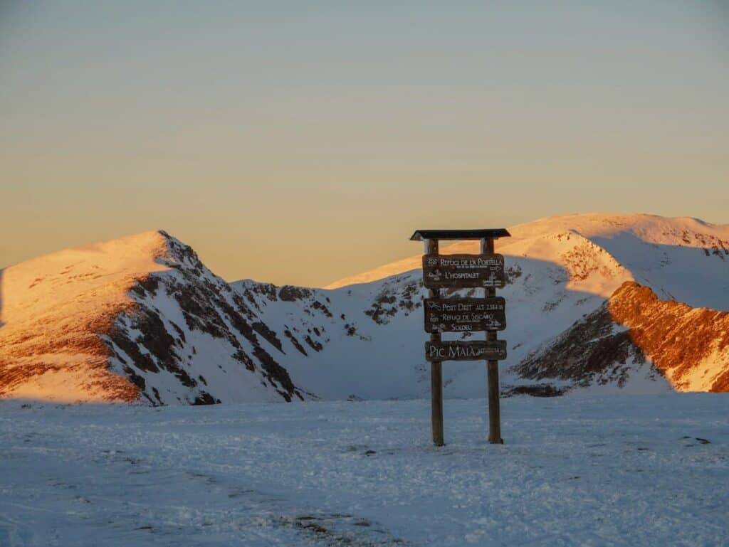 Maià Peak in winter