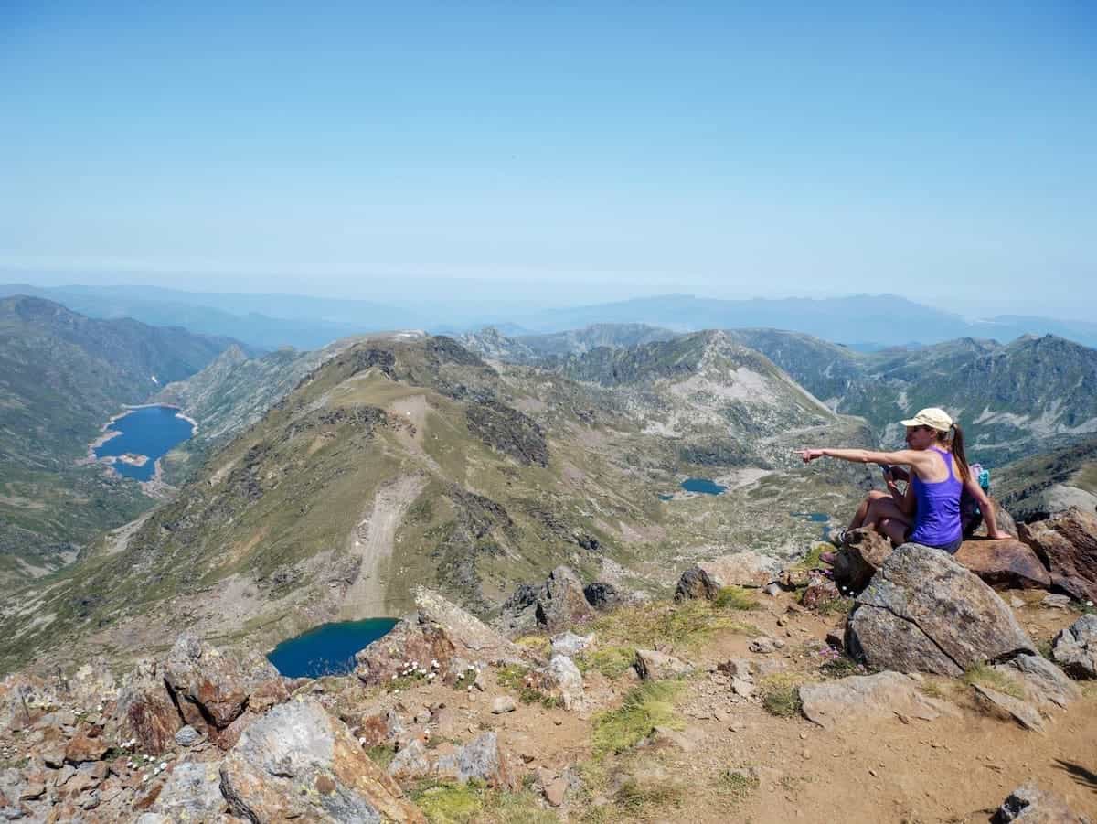 Views from the Font Blanca peak in Andorra