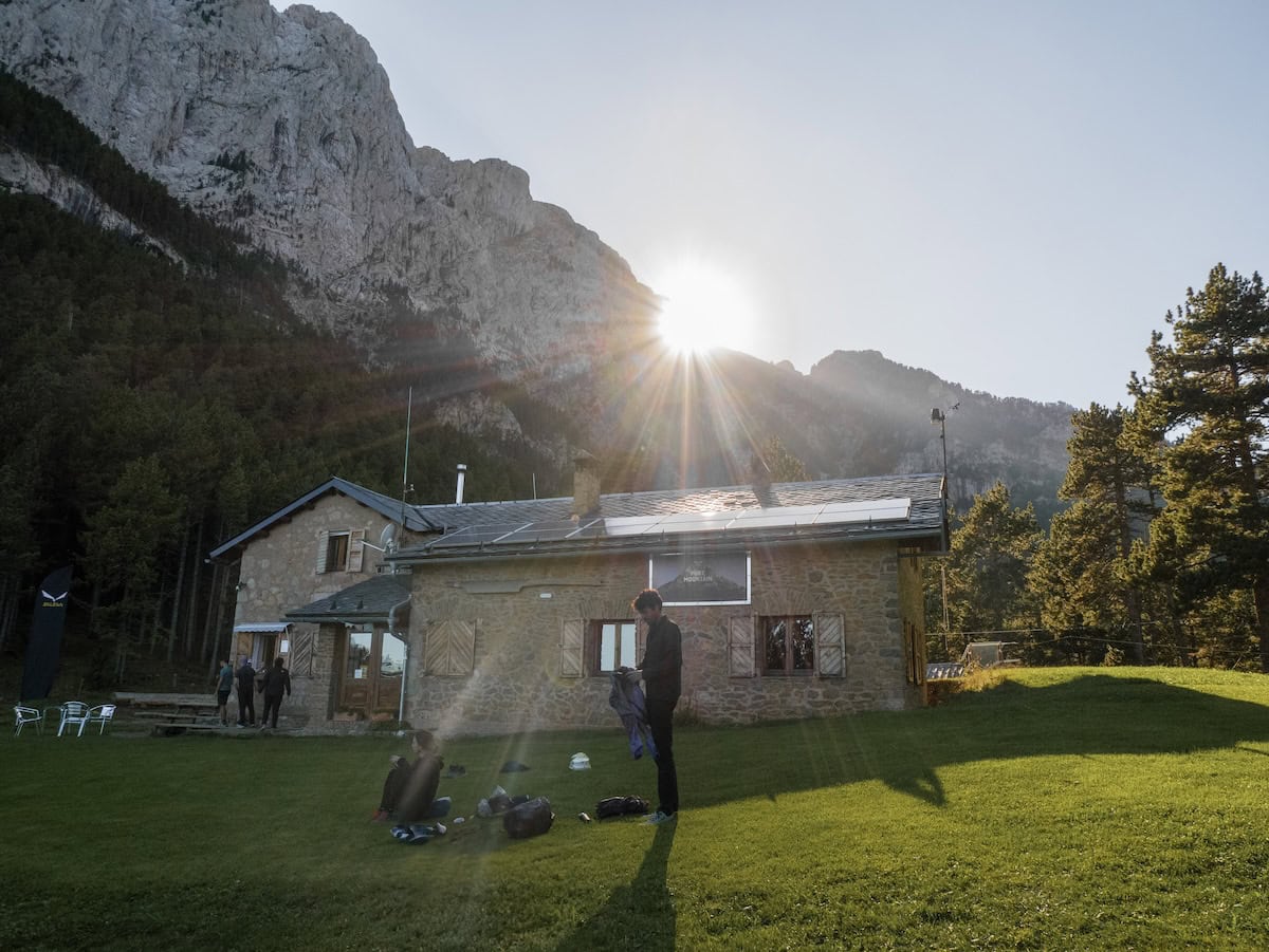 Lluís Estasen hut, sitting right at the base of Pedraforca mountain