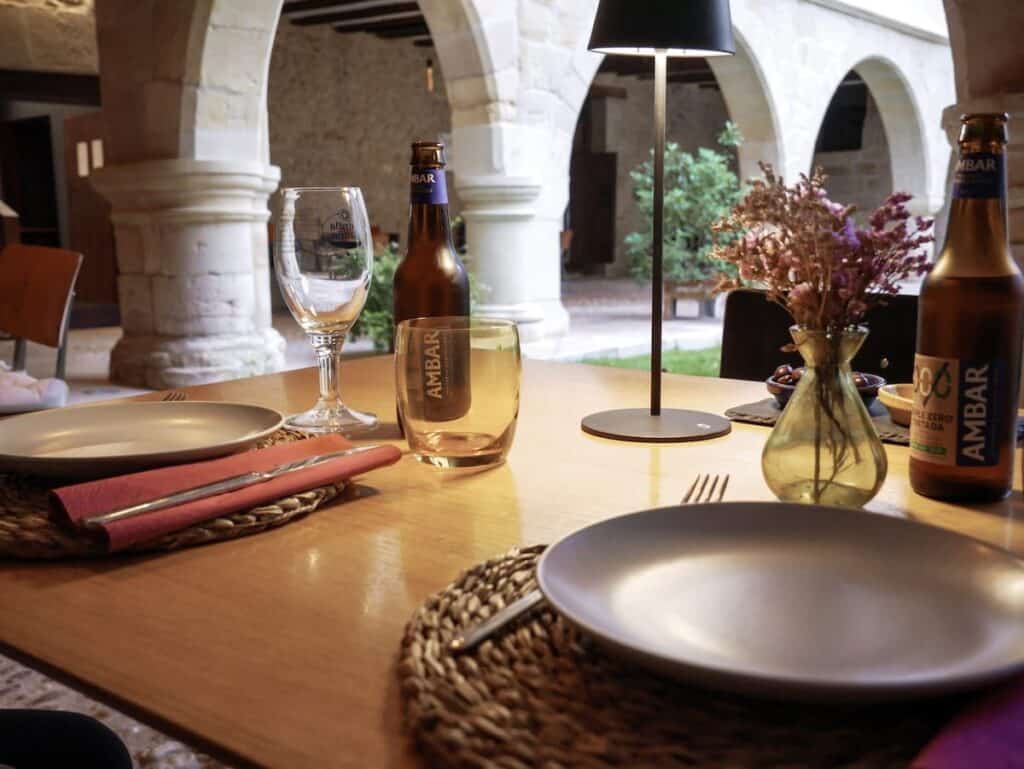 The restaurant at Santuario Virgen de la Fuente's cloister