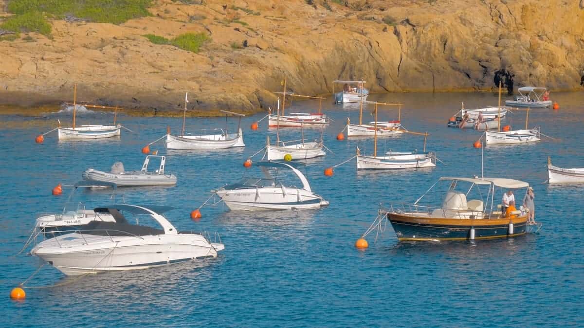 Boats anchored in Sa Tuna