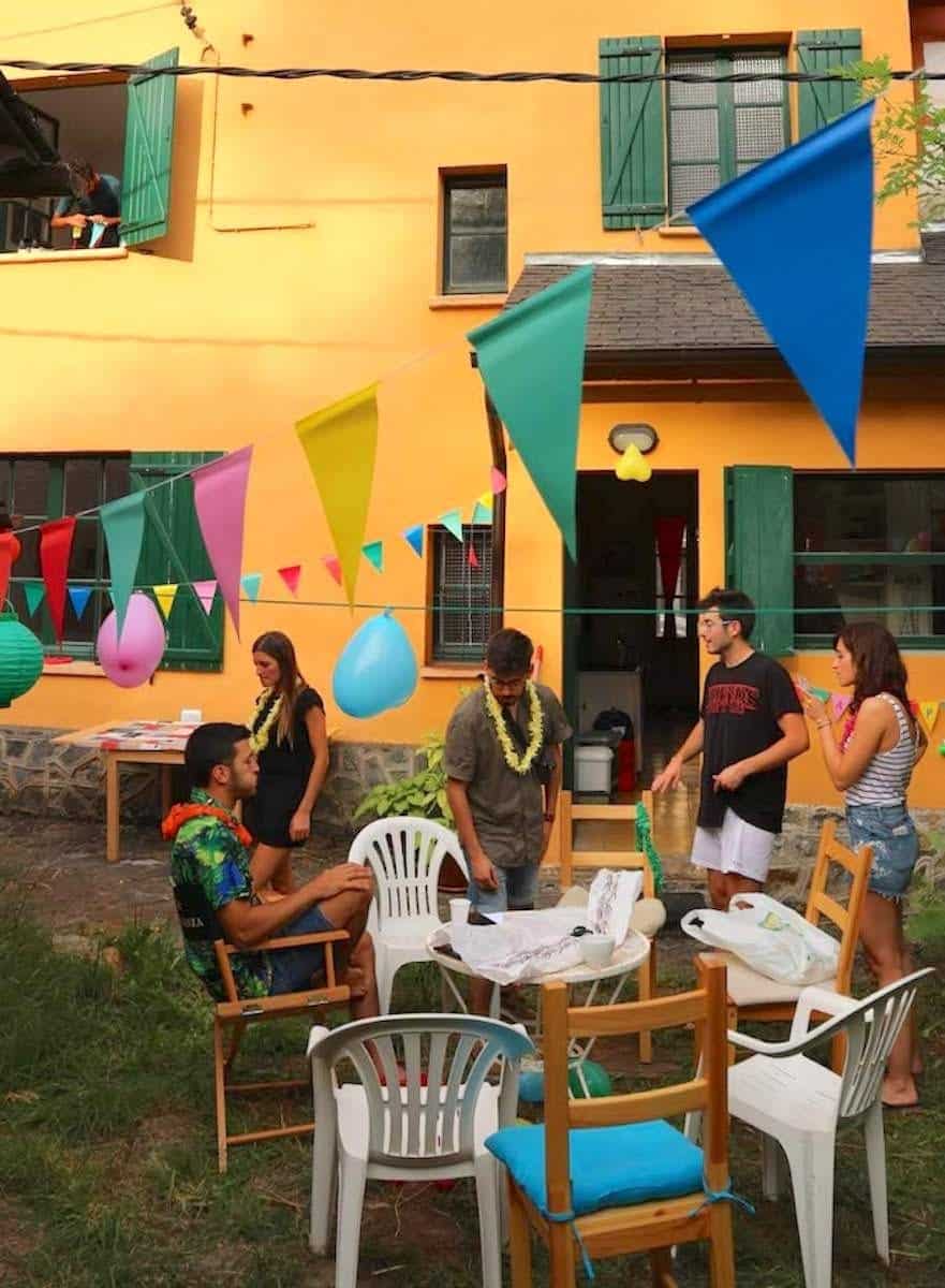 A group of friends celebrating Sant Joan