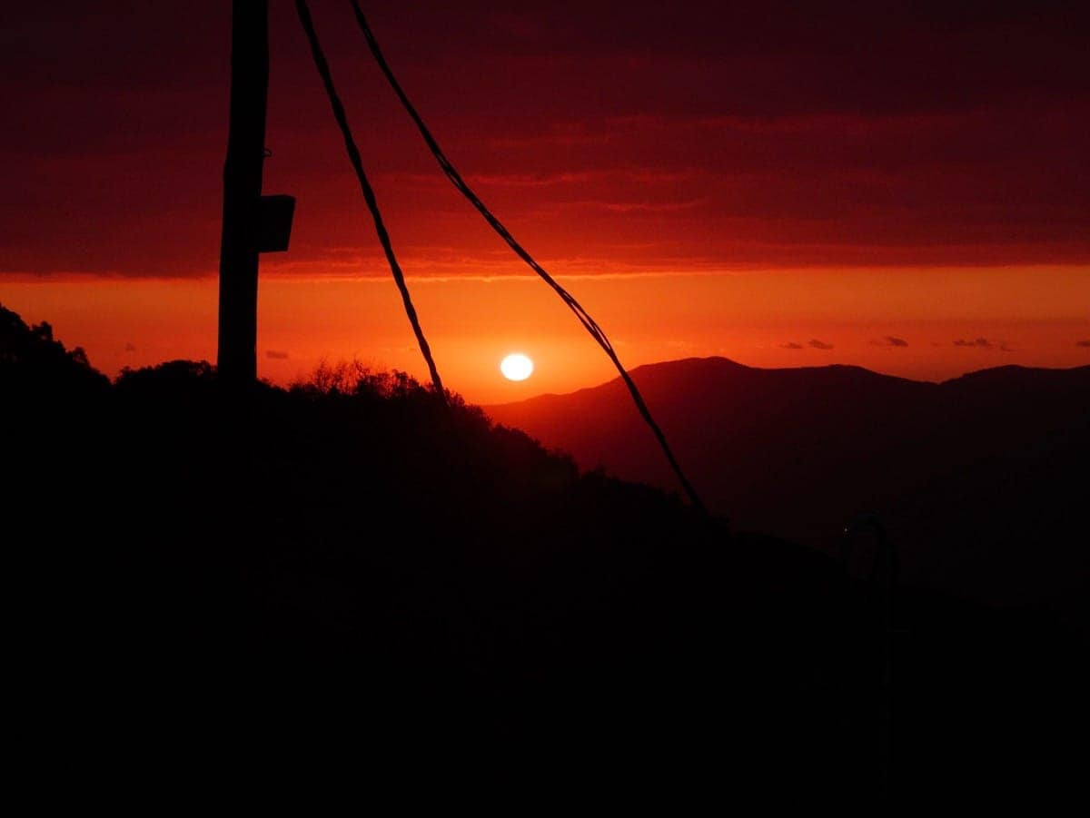 Sunrise from one of Can Llobet rooms