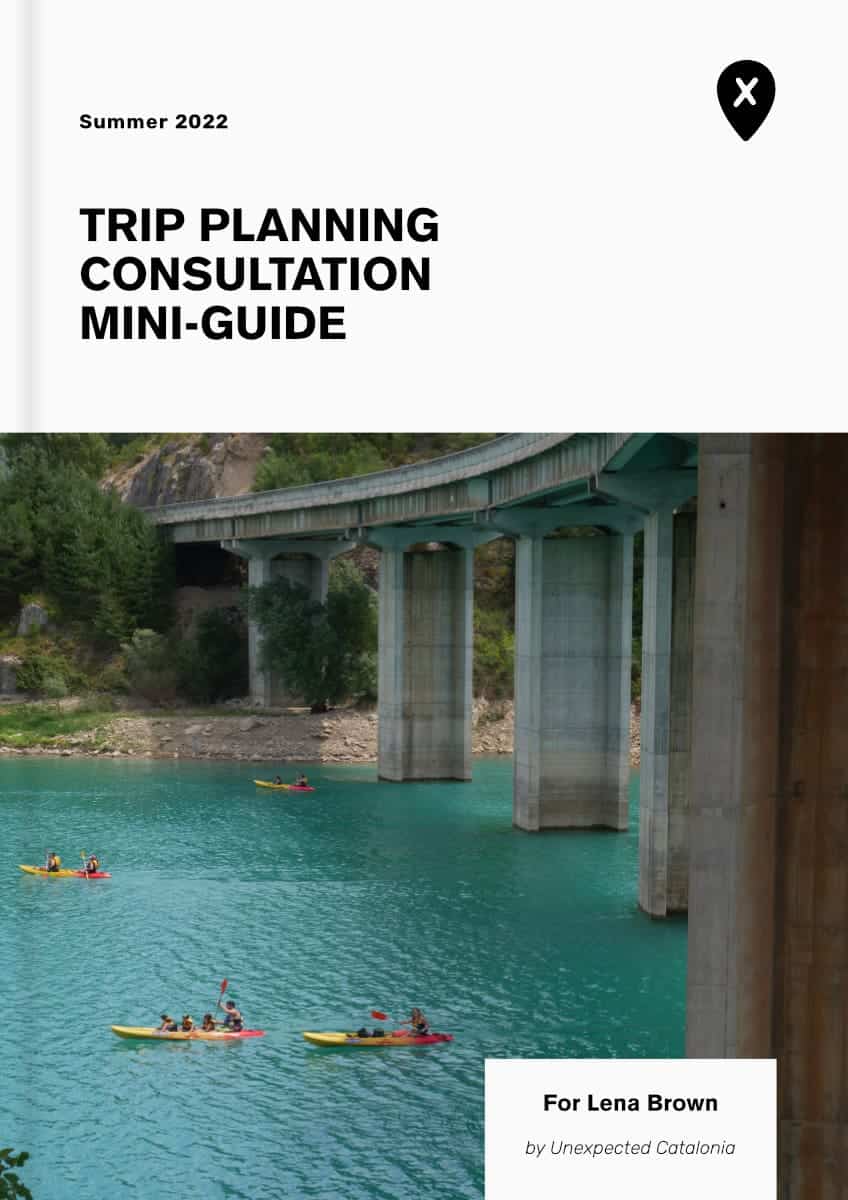 Example of the mini-guide you receive after the trip planning consultation call