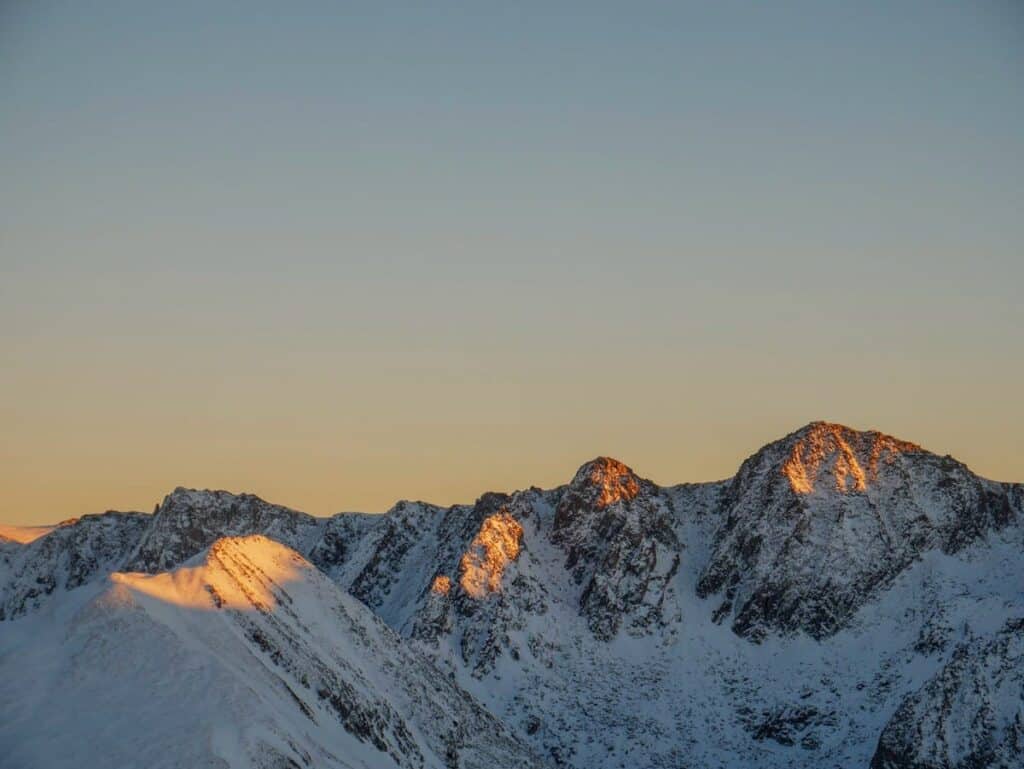 Views from Maià Peak in winter