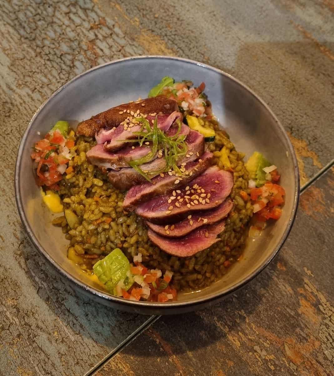 Duck tartar rice at Wakatai Nikkei (Andorra)