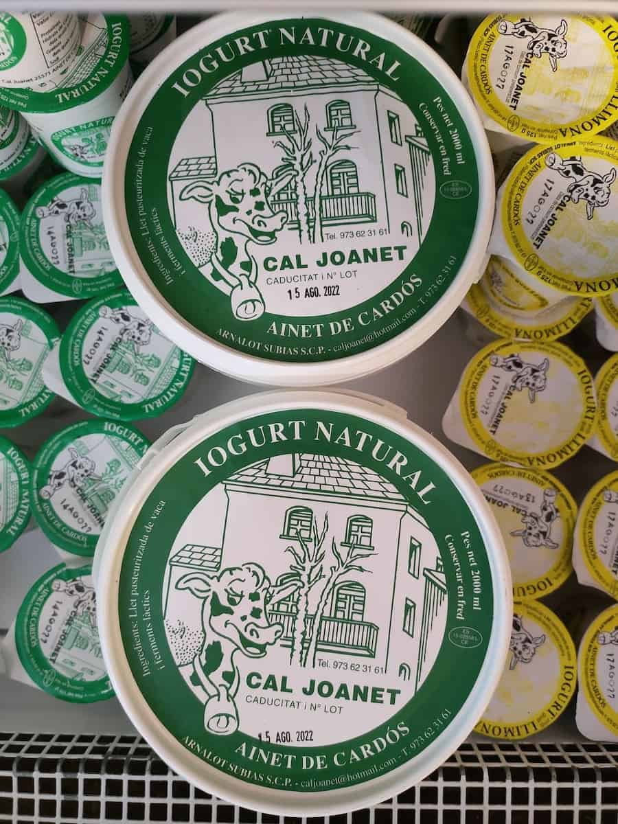 Yoghurts from Cal Joanet